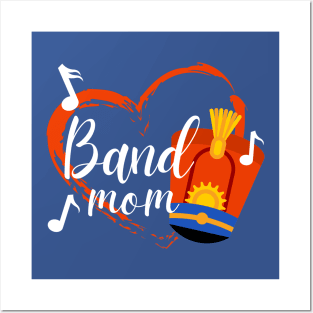 Marching Band Mom Shako Heart Posters and Art